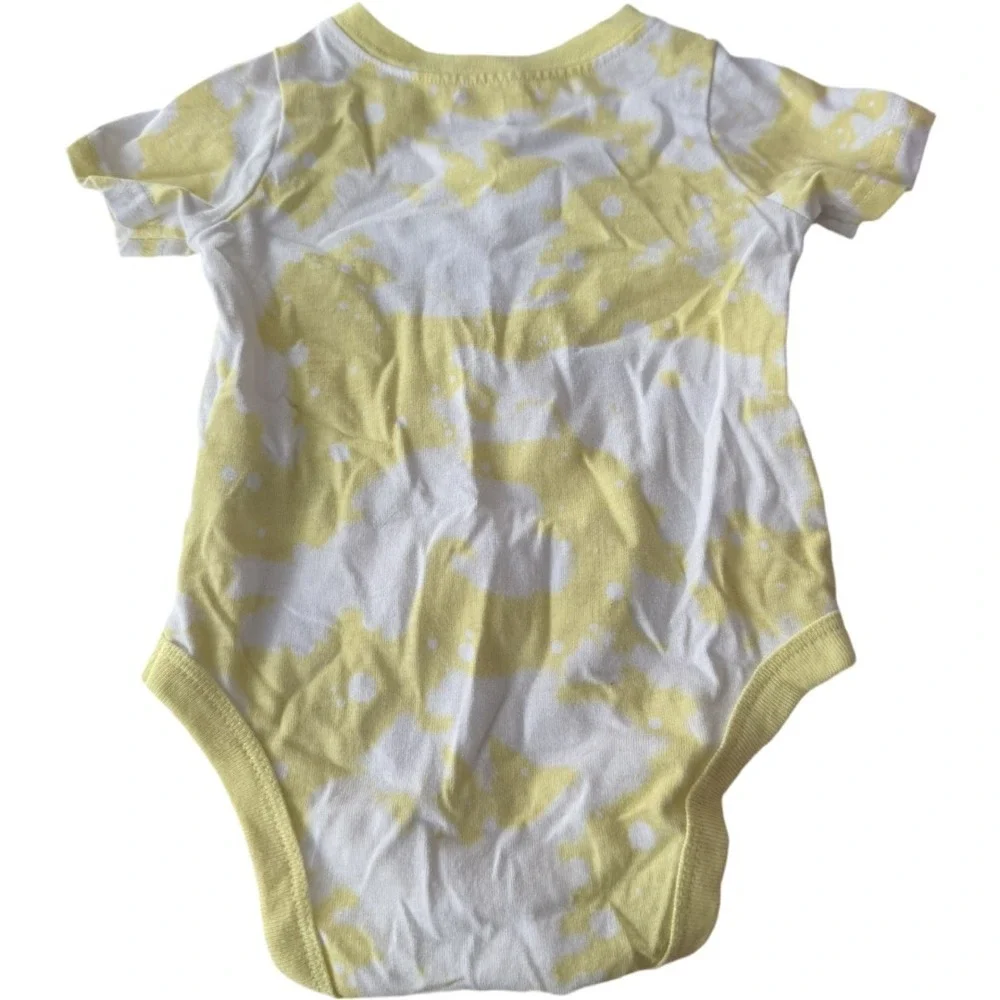 Garanimals x Peanuts Snoopy Cruise Crew Tie Dye Bodysuit 6-9M Yellow White Baby